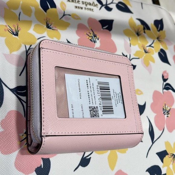 Kate Spade Staci Small Zip Around Wallet Chalk Pink - Picture 3 of 16